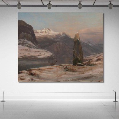 Inverno Al Sognefjord Johan Christian Dahl jcd97 quadro stampato su tela