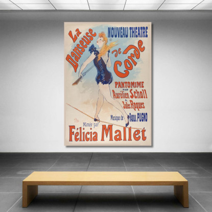 La Ballerina Di Corda Jules Chéret jch50 quadro stampato su tela