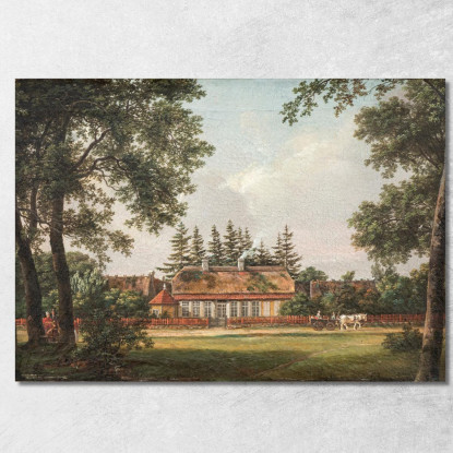 Skovlyst'. La Casa Del Guardaboschi A Hillerod Johan Christian Dahl jcd100 quadro stampato su tela