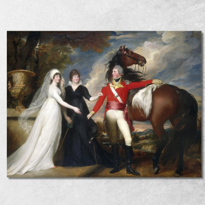 Colonnello William Fitch E Le Sue Sorelle Sarah E Ann Fitch John Singleton Copley jsg8 quadro stampato su tela