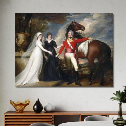 Colonnello William Fitch E Le Sue Sorelle Sarah E Ann Fitch John Singleton Copley jsg8 quadro stampato su tela