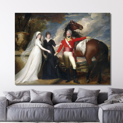 Colonnello William Fitch E Le Sue Sorelle Sarah E Ann Fitch John Singleton Copley jsg8 quadro stampato su tela