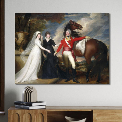 Colonnello William Fitch E Le Sue Sorelle Sarah E Ann Fitch John Singleton Copley jsg8 quadro stampato su tela