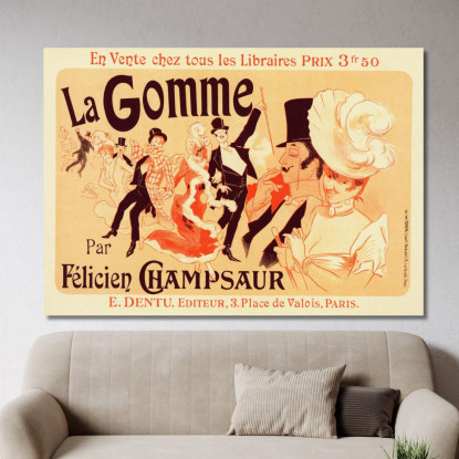 Gomma Jules Chéret jch52 quadro stampato su tela