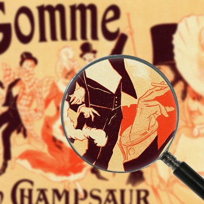 Gomma Jules Chéret jch52 quadro stampato su tela