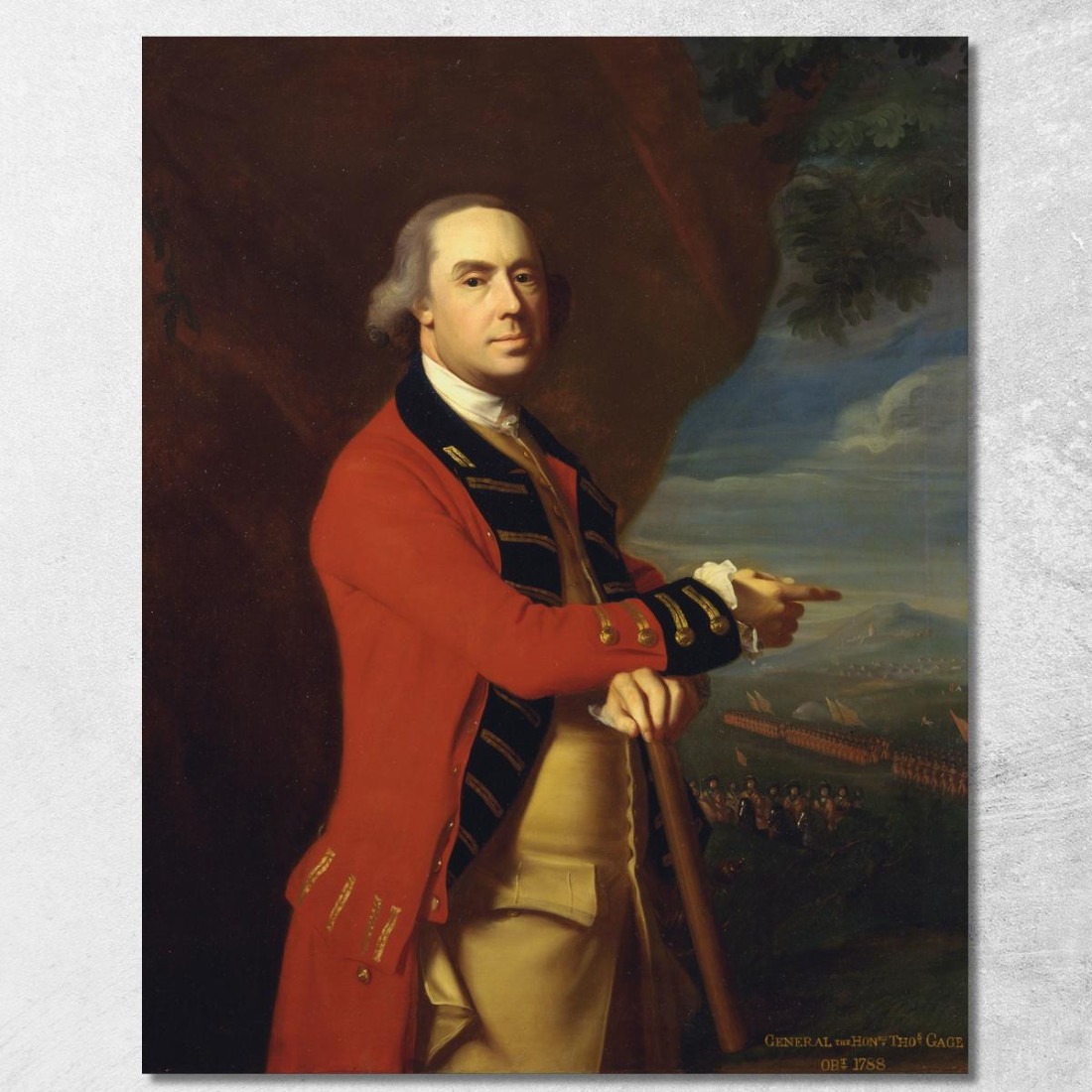 Generale Thomas Gage John Singleton Copley jsg18 quadro stampato su tela