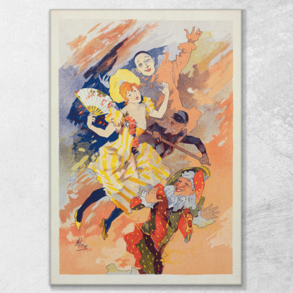 La Pantomima Jules Chéret jch56 quadro stampato su tela