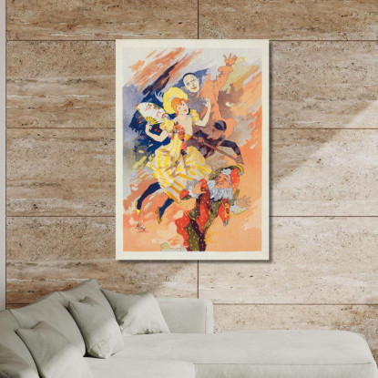 La Pantomima Jules Chéret jch56 quadro stampato su tela