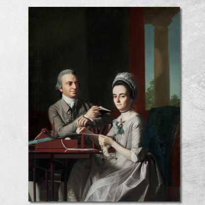 Ritratto Del Signor E Della Signora Thomas Mifflin – Sarah Morris John Singleton Copley jsg53 quadro stampato su tela
