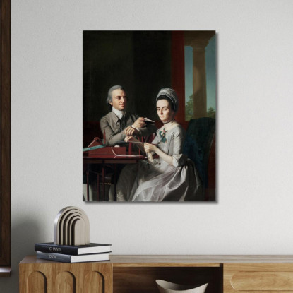 Ritratto Del Signor E Della Signora Thomas Mifflin – Sarah Morris John Singleton Copley jsg53 quadro stampato su tela
