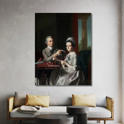 Ritratto Del Signor E Della Signora Thomas Mifflin – Sarah Morris John Singleton Copley jsg53 quadro stampato su tela