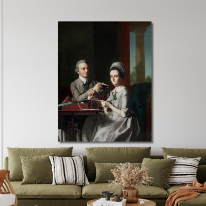 Ritratto Del Signor E Della Signora Thomas Mifflin – Sarah Morris John Singleton Copley jsg53 quadro stampato su tela