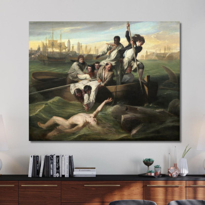 Watson E Lo Squalo John Singleton Copley jsg67 quadro stampato su tela