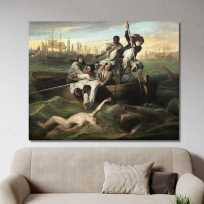 Watson E Lo Squalo John Singleton Copley jsg67 quadro stampato su tela