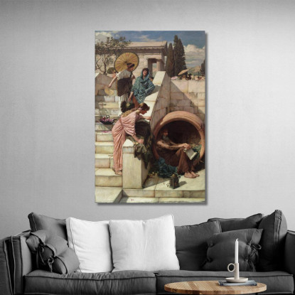 Diogene John William Waterhouse jww10 quadro stampato su tela