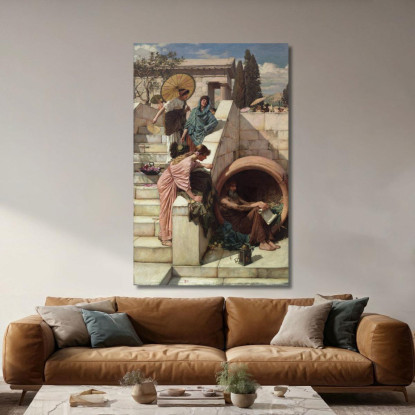 Diogene John William Waterhouse jww10 quadro stampato su tela