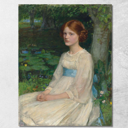 Signorina Betty Pollock John William Waterhouse jww26 quadro stampato su tela