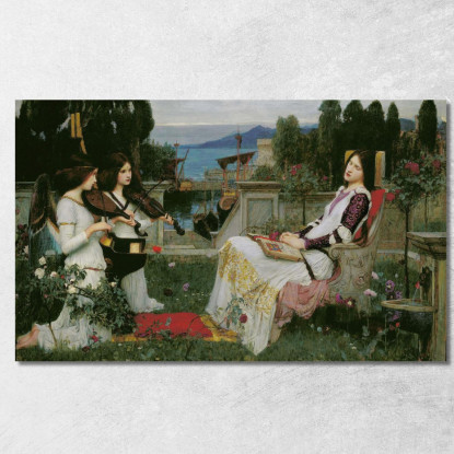 Santa Cecilia John William Waterhouse jww28 quadro stampato su tela