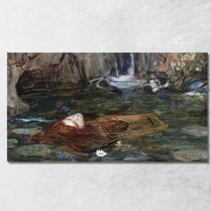Studio Per Ninfe Che Trovano La Testa Di Orfeo John William Waterhouse jww29 quadro stampato su tela