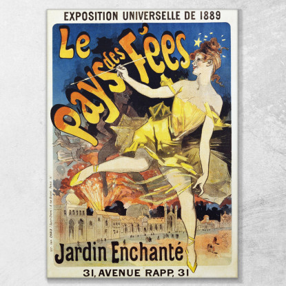 Manifesto Del Paese Delle Fate Jules Chéret jch63 quadro stampato su tela