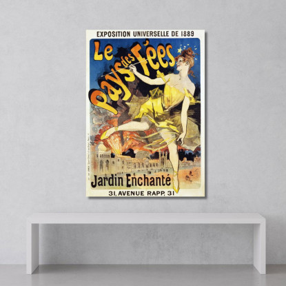 Manifesto Del Paese Delle Fate Jules Chéret jch63 quadro stampato su tela