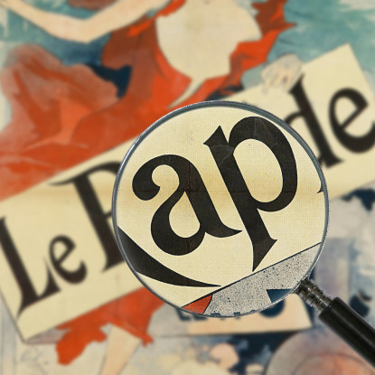 Le Rapidenº 5C Gran Diario Quotidiano Jules Chéret jch64 quadro stampato su tela