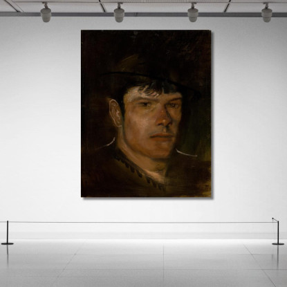 Giovane Con Orecchio Grande E Piccolo Cappello Ladislav Mednyánszky lmd34 quadro stampato su tela