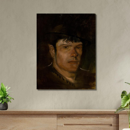 Giovane Con Orecchio Grande E Piccolo Cappello Ladislav Mednyánszky lmd34 quadro stampato su tela