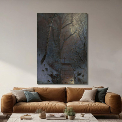 Inverno. Notte D'Inverno Ladislav Mednyánszky lmd66 quadro stampato su tela