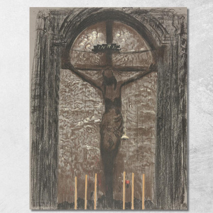 Chrystus Leon Wyczółkowski lwy8 quadro stampato su tela