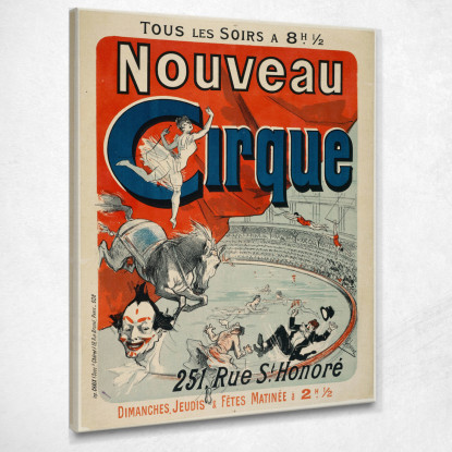 Nuovo Circo 251 Rue St Honoré Jules Chéret jch79 quadro stampato su tela