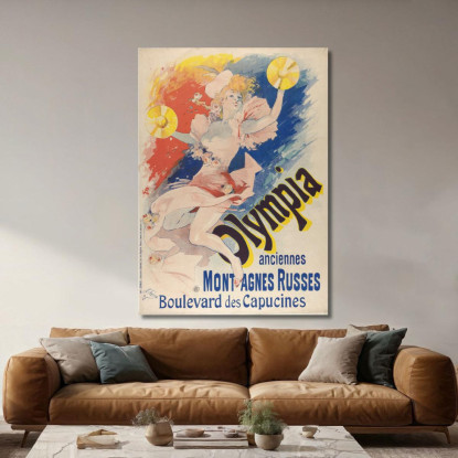 Vecchie Montagne Russe Di Olympia Jules Chéret jch81 quadro stampato su tela