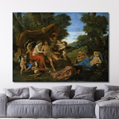 Marte E Venere Nicolas Poussin nps18 quadro stampato su tela