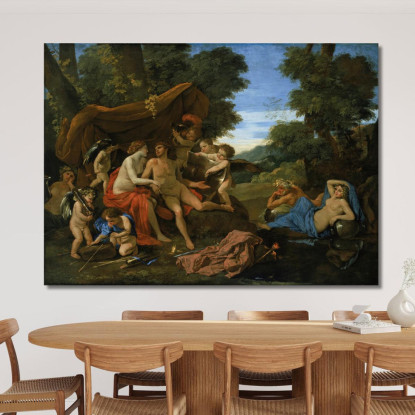 Marte E Venere Nicolas Poussin nps18 quadro stampato su tela