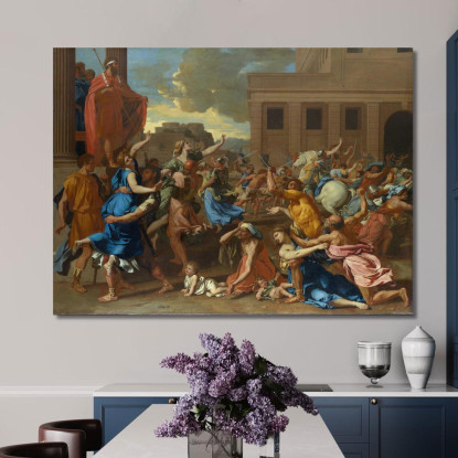 Il Ratto Delle Sabine Nicolas Poussin nps26 quadro stampato su tela