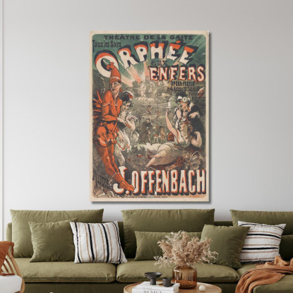 Orfeo Negli Inferi Jules Chéret jch84 quadro stampato su tela