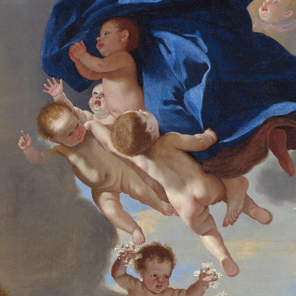 L'Assunzione Della Vergine Nicolas Poussin nps29 quadro stampato su tela