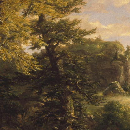 Il Picnic Thomas Cole tcl41 quadro stampato su tela