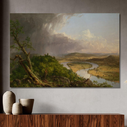 Veduta Dal Monte Holyoke Northampton Massachusetts Dopo Un Temporale: Il Gomito Thomas Cole tcl53 quadro stampato su tela