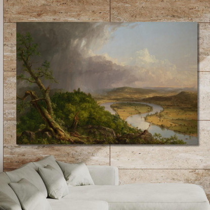Veduta Dal Monte Holyoke Northampton Massachusetts Dopo Un Temporale: Il Gomito Thomas Cole tcl53 quadro stampato su tela