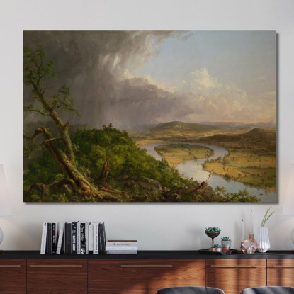 Veduta Dal Monte Holyoke Northampton Massachusetts Dopo Un Temporale: Il Gomito Thomas Cole tcl53 quadro stampato su tela