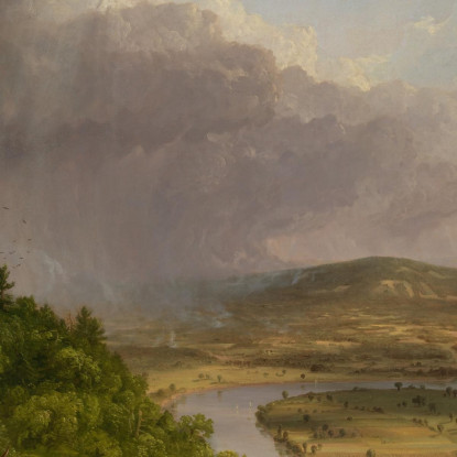 Veduta Dal Monte Holyoke Northampton Massachusetts Dopo Un Temporale: Il Gomito Thomas Cole tcl53 quadro stampato su tela