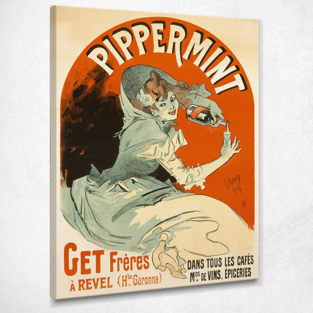 Pipperment Jules Chéret jch94 quadro stampato su tela