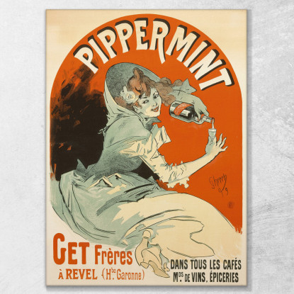 Pipperment Jules Chéret jch94 quadro stampato su tela