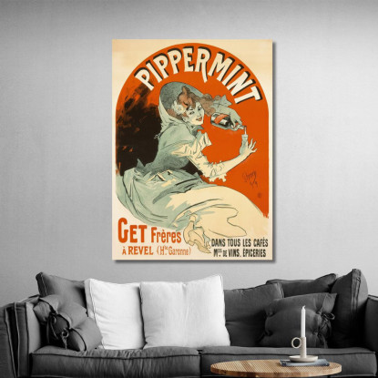 Pipperment Jules Chéret jch94 quadro stampato su tela