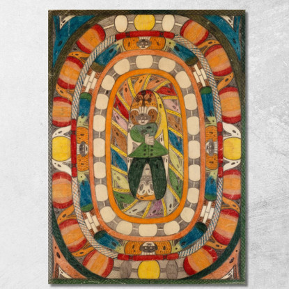 Il Vulcano Bandaisan E Il Ghiacciaio Gigante In Giappone Adolf Wölfli awl4 quadro stampato su tela