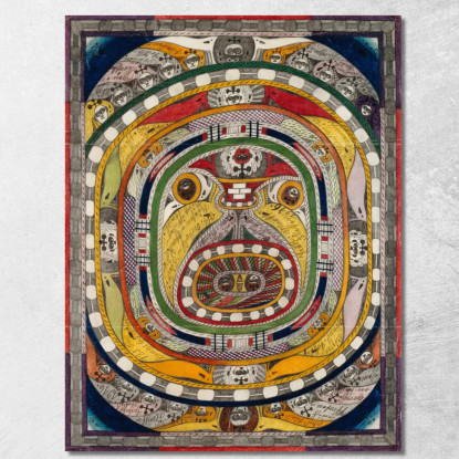 Il Napf Adolf Wölfli awl6 quadro stampato su tela