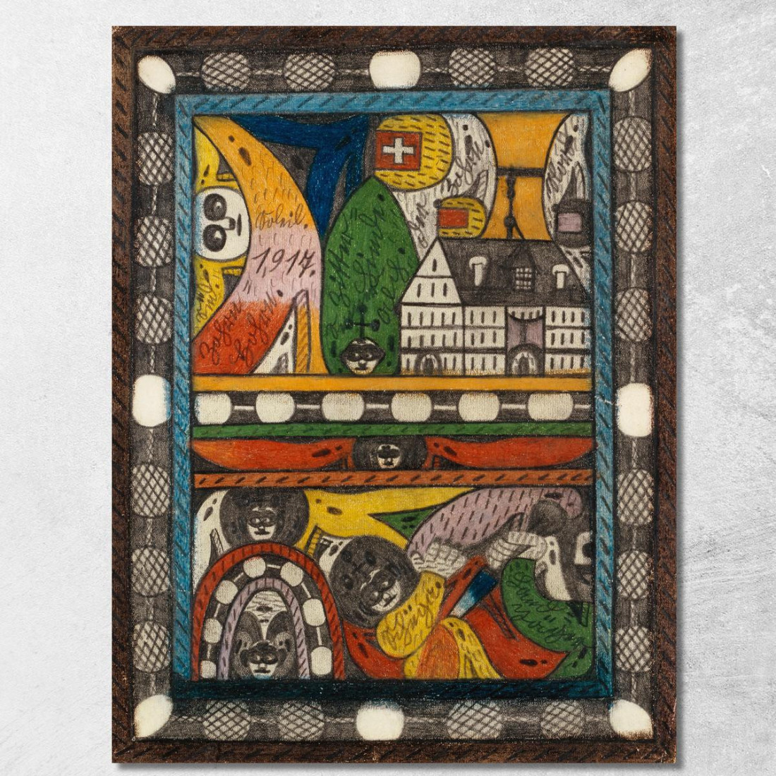 Il Zohrn Schiiga E Il Cacciatore Di Terra Adolf Wölfli awl9 quadro stampato su tela