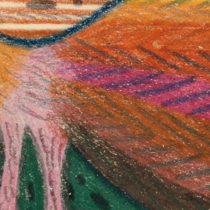 I Delfini: Un Assolutamente Innocuo Uccello Gigante Adolf Wölfli awl12 quadro stampato su tela