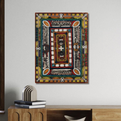 L'Isola Di Commercio Affari E Industria Di Corfù Nel Mar Baltico Adolf Wölfli awl14 quadro stampato su tela